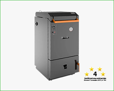 BLAZE HARMONY - Caldaia a legna NATURAL PLUS BN con gassificazione a fiamma rovescia